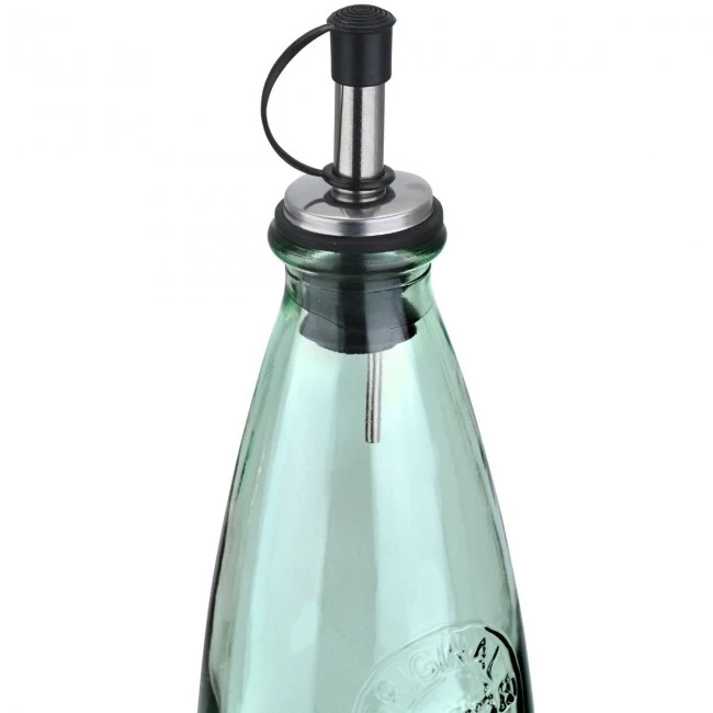 OIL/VINEGAR BOTTLE EVERGREEN GLASS 280ml