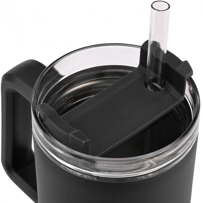HOMELY ΘΕΡΜΟΣ STRAW TUMBLER 900ml MIDNIGHT BLACK