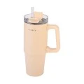 INSULATED BOTTLE STRAW TUMBLER HOMELY 900ml SANDSTONE