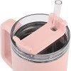 INSULATED BOTTLE STRAW TUMBLER HOMELY 900ml ROSE QUARTZ
