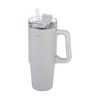 INSULATED BOTTLE STRAW TUMBLER HOMELY 900ml PEBBLE GRAY