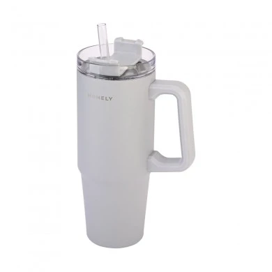 INSULATED BOTTLE STRAW TUMBLER 900ml PEBBLE GRAY