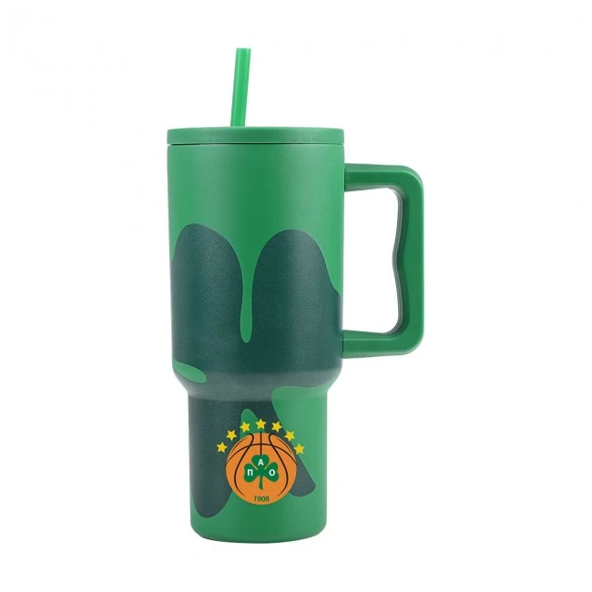 INSULATED STRAW TUMBLER XL PANATHINAIKOS BC EDITION WE THE GREENS 900ml