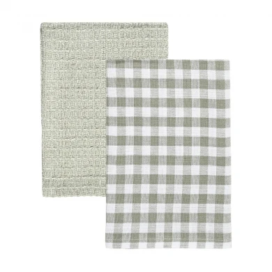 ESTIA ΠΕΤΣΕΤΑ ΚΟΥΖΙΝΑΣ CASA 45x65cm ΓΚΡΙ ΣΕΤ 2ΤΕΜ.