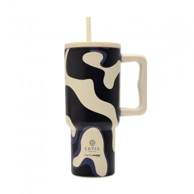 INSULATED STRAW TUMBLER XL SAVE THE AEGEAN 900ml BOLD DRIFT