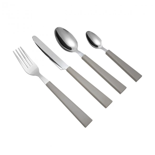 CUTLERY SET BEIGE HANDLE STAINLESS STEEL 18/0 16 PCS.