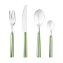 CUTLERY SET LIGNE GREEN CERAMIC HANDLE STAINLESS STEEL 18/0 16 PCS.