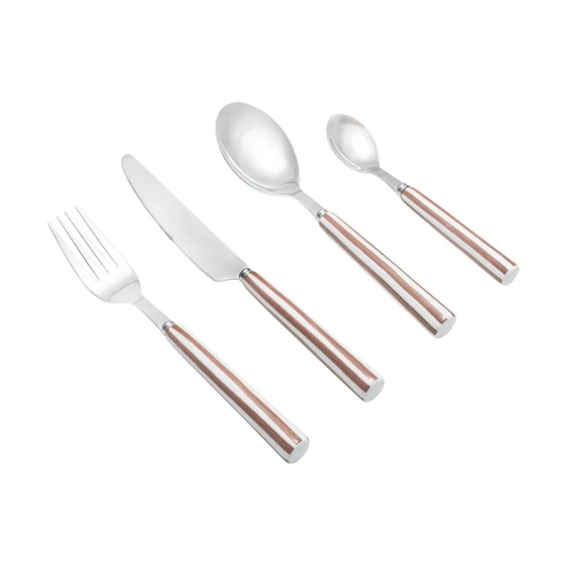 CUTLERY SET LIGNE PINK CERAMIC HANDLE STAINLESS STEEL 18/0 16 PCS.