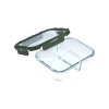 ESTIA ΦΑΓΗΤΟΔΟΧΕΙΟ CLICK&amp;SEAL 2 ΘΕΣΕΩΝ ΜΕ ΑΕΡΑΓΩΓΟ 1030ml OLIVE