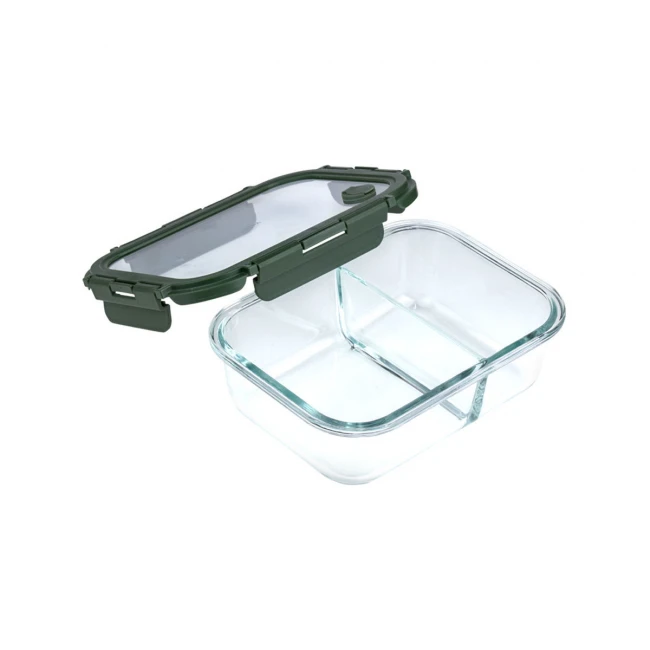 ESTIA ΦΑΓΗΤΟΔΟΧΕΙΟ CLICK&amp;SEAL 2 ΘΕΣΕΩΝ ΜΕ ΑΕΡΑΓΩΓΟ 1030ml OLIVE