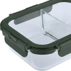 ESTIA ΦΑΓΗΤΟΔΟΧΕΙΟ CLICK&amp;SEAL 2 ΘΕΣΕΩΝ ΜΕ ΑΕΡΑΓΩΓΟ 1030ml OLIVE