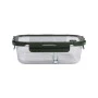 LUNCH BOX GLASS CLICK &amp; SEAL 2 TIERS WITH SILICON AIR-VENT 1460ml OLIVE