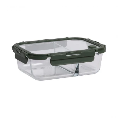 ESTIA ΦΑΓΗΤΟΔΟΧΕΙΟ CLICK&amp;SEAL 2 ΘΕΣΕΩΝ ΜΕ ΑΕΡΑΓΩΓΟ 1460ml OLIVE