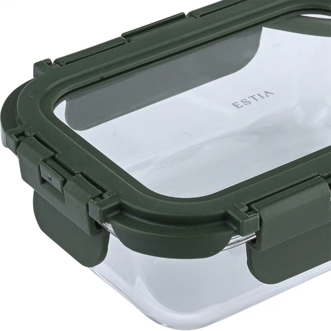 ESTIA ΦΑΓΗΤΟΔΟΧΕΙΟ CLICK&amp;SEAL 370ml 14.5x10.5x4.7cm OLIVE