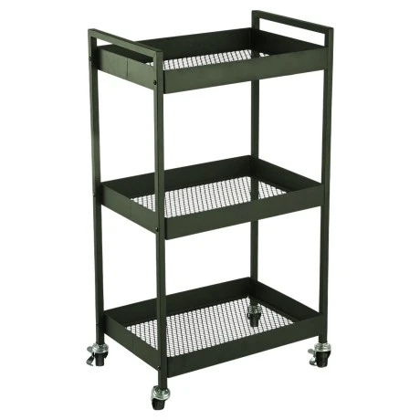 ORGANIZATION TROLLEY MODUS METALLIC 3-TIER OLIVE