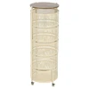 ORGANIZATION TROLLEY ALLURE METALLIC WITH 5 DRAWERS IVORY