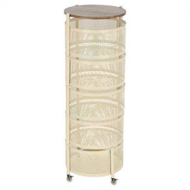 ORGANIZATION TROLLEY ALLURE METALLIC WITH 5 DRAWERS IVORY