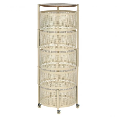ORGANIZATION TROLLEY ALLURE METALLIC WITH 5 DRAWERS IVORY