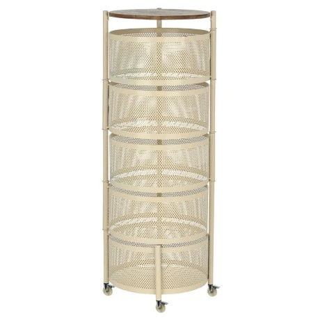 ORGANIZATION TROLLEY ALLURE METALLIC WITH 5 DRAWERS IVORY