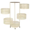 ORGANIZATION TROLLEY ALLURE METALLIC WITH 5 DRAWERS IVORY