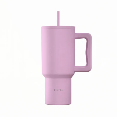 ESTIA ΘΕΡΜΟΣ STRAW TUMBLER XL SAVE THE AEGEAN 900ml LAVENDER