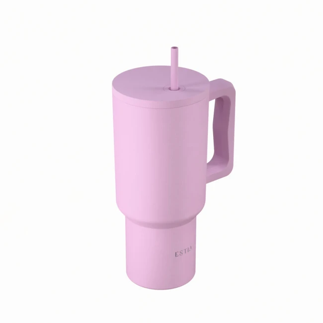 ESTIA ΘΕΡΜΟΣ STRAW TUMBLER XL SAVE THE AEGEAN 900ml LAVENDER