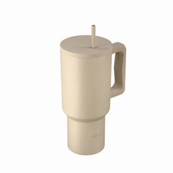 ESTIA ΘΕΡΜΟΣ STRAW TUMBLER XL SAVE THE AEGEAN 900ml DUNE