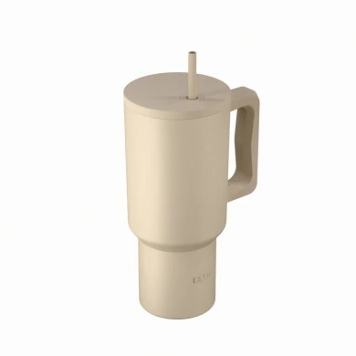 ESTIA ΘΕΡΜΟΣ STRAW TUMBLER XL SAVE THE AEGEAN 900ml DUNE