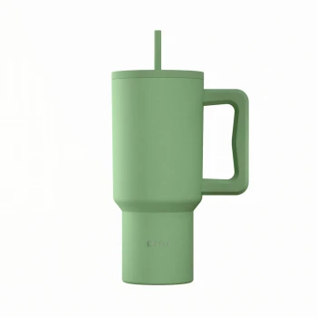 INSULATED STRAW TUMBLER XL SAVE THE AEGEAN 900ml PINE