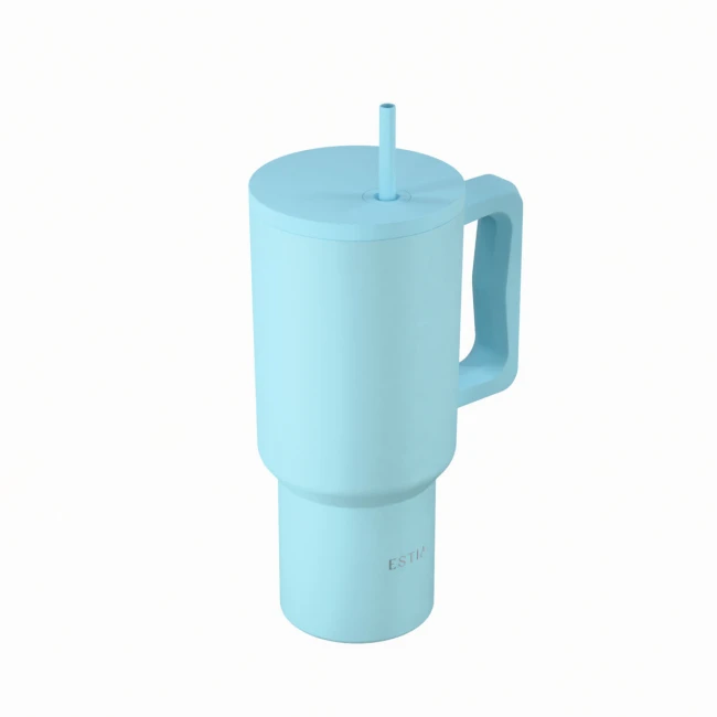 ESTIA ΘΕΡΜΟΣ STRAW TUMBLER XL SAVE THE AEGEAN 900ml ARCTIC