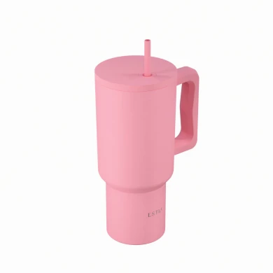 ESTIA ΘΕΡΜΟΣ STRAW TUMBLER XL SAVE THE AEGEAN 900ml ROSE