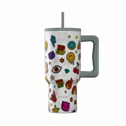 ESTIA ΘΕΡΜΟΣ STRAW TUMBLER XL SAVE THE AEGEAN 900ml URBAN VIBES ESTIA ΘΕΡΜΟΣ STRAW TUMBLER XL SAVE THE AEGEAN 900ml URBAN VIBES