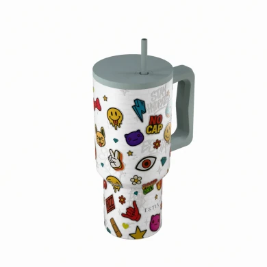 INSULATED STRAW TUMBLER XL SAVE THE AEGEAN 900ml URBAN VIBES