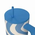 INSULATED STRAW TUMBLER XL SAVE THE AEGEAN 900ml OCEAN WAVES