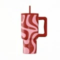 ESTIA ΘΕΡΜΟΣ STRAW TUMBLER XL SAVE THE AEGEAN 900ml CORAL WAVES