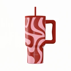 ESTIA ΘΕΡΜΟΣ STRAW TUMBLER XL SAVE THE AEGEAN 900ml CORAL WAVES ESTIA ΘΕΡΜΟΣ STRAW TUMBLER XL SAVE THE AEGEAN 900ml CORAL WAVES