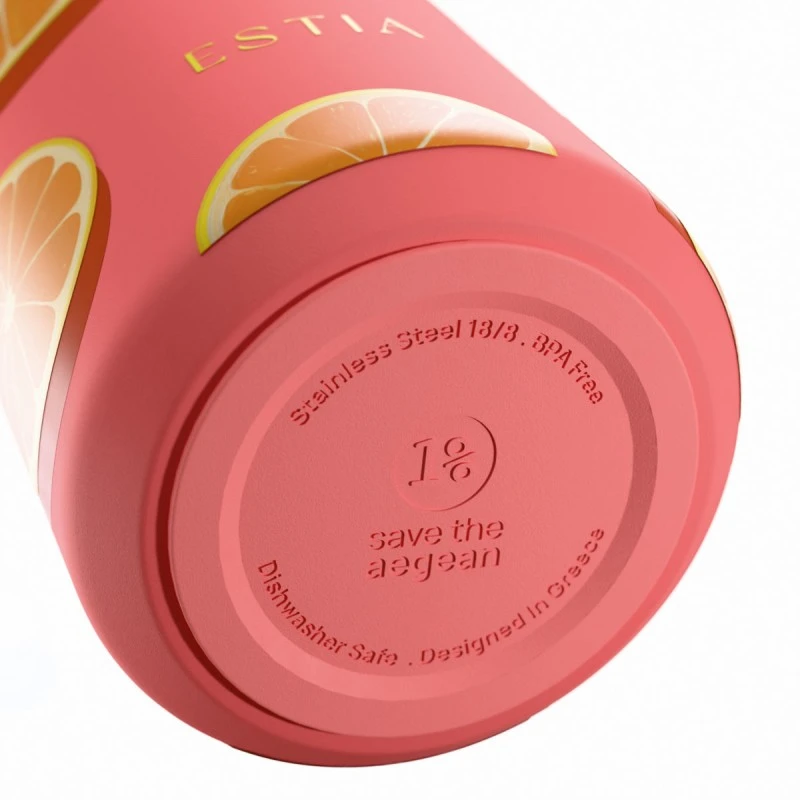 ESTIA ΘΕΡΜΟΣ FLOW  SAVE THE AEGEAN 500ml ORANGE POP