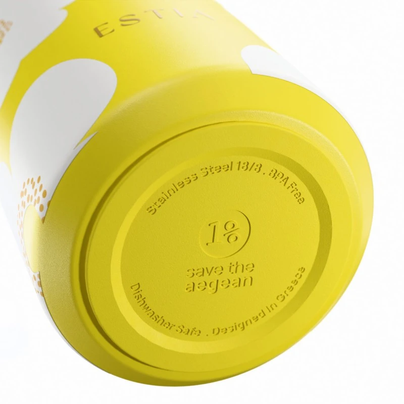 INSULATED FLOW SAVE THE AEGEAN 500ml YELLOW DAISY
