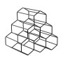 METALLIC WINE BOTTLE RACK PRISMA FOR 6 BOTTLES