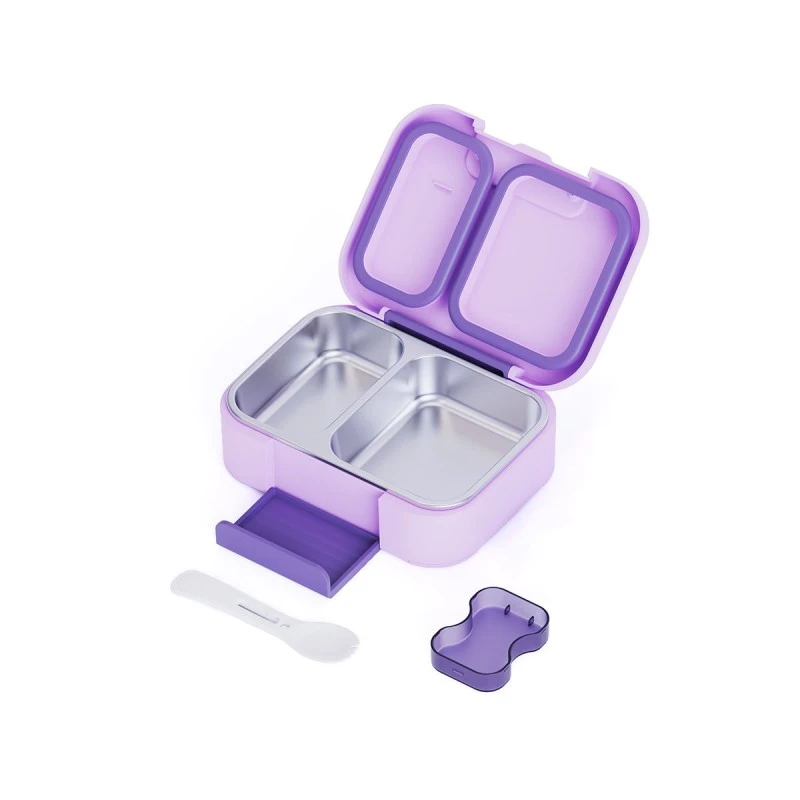 KIDS LUNCH BOX SAVE THE AEGEAN 750ml WITH DOUBLE REMOVABLE STAINLESS STEEL COMPARTMENT GARNDEN FRIENDS