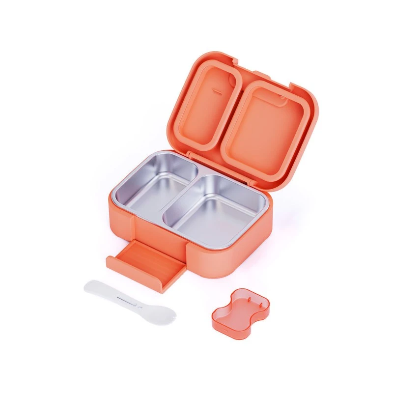 KIDS LUNCH BOX SAVE THE AEGEAN 750ml WITH DOUBLE REMOVABLE STAINLESS STEEL COMPARTMENT CANDY SKY