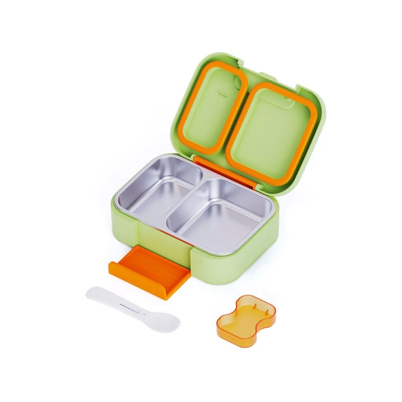 KIDS LUNCH BOX SAVE THE AEGEAN 750ml WITH DOUBLE REMOVABLE STAINLESS STEEL COMPARTMENT DINO EXPLORER