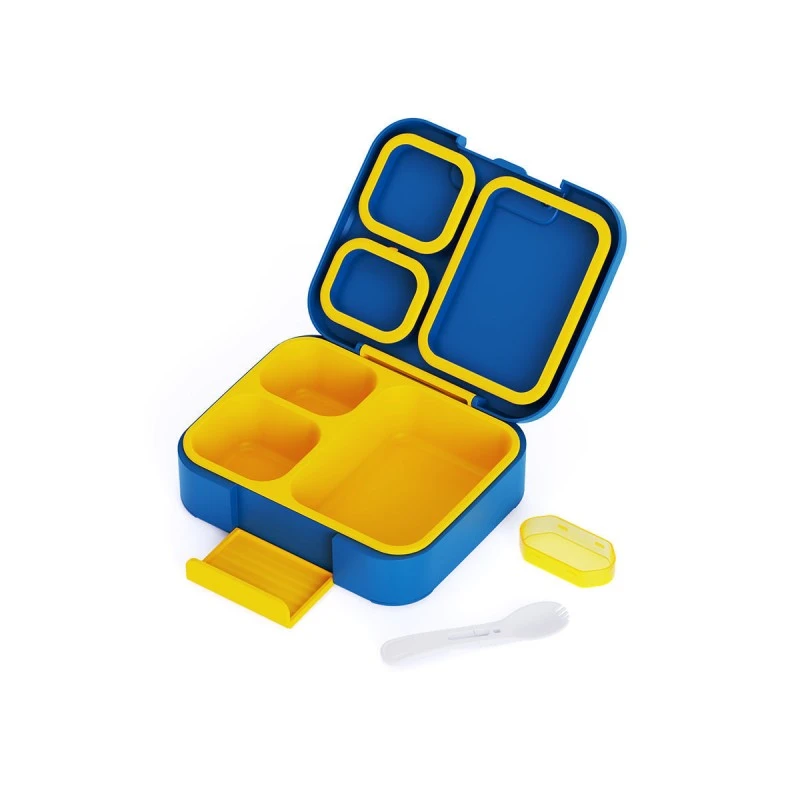 KIDS LUNCH BOX SAVE THE AEGEAN 1040ml WITH TRIPLE REMOVABLE COMPARTMENT CITY HEROES