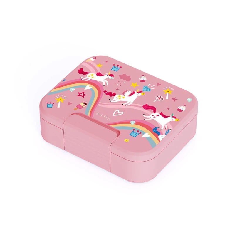 KIDS LUNCH BOX SAVE THE AEGEAN 1040ml WITH TRIPLE REMOVABLE COMPARTMENT RAINBOW DREAMS