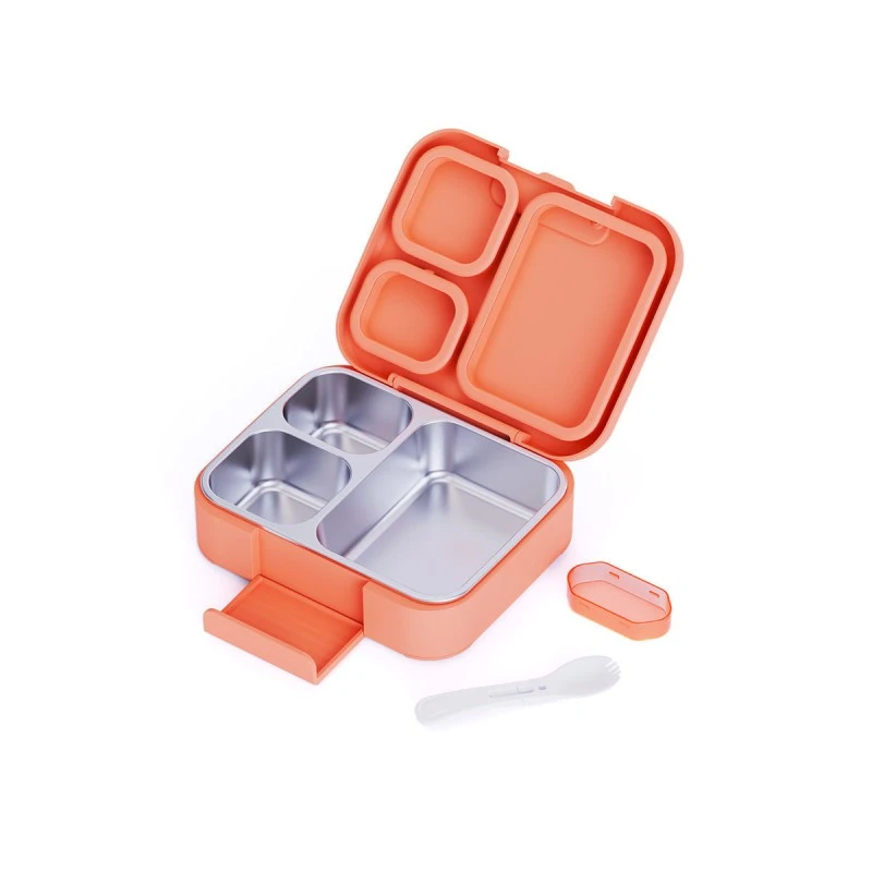 KIDS LUNCH BOX SAVE THE AEGEAN 750ml WITH 3 STAINLESS STEEL REMOVABLE COMPARTMENTS CANDY SKY
