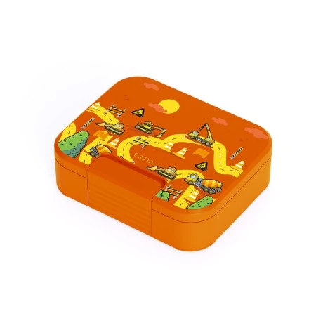 KIDS LUNCH BOX SAVE THE AEGEAN 750ml WITH 3 STAINLESS STEEL REMOVABLE COMPARTMENTS THE BIG BUILD