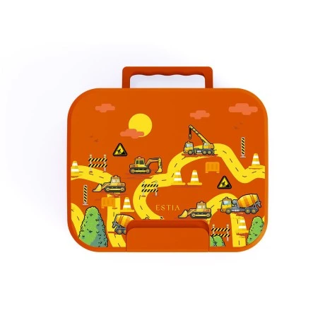 KIDS LUNCH BOX SAVE THE AEGEAN 750ml WITH 3 STAINLESS STEEL REMOVABLE COMPARTMENTS THE BIG BUILD