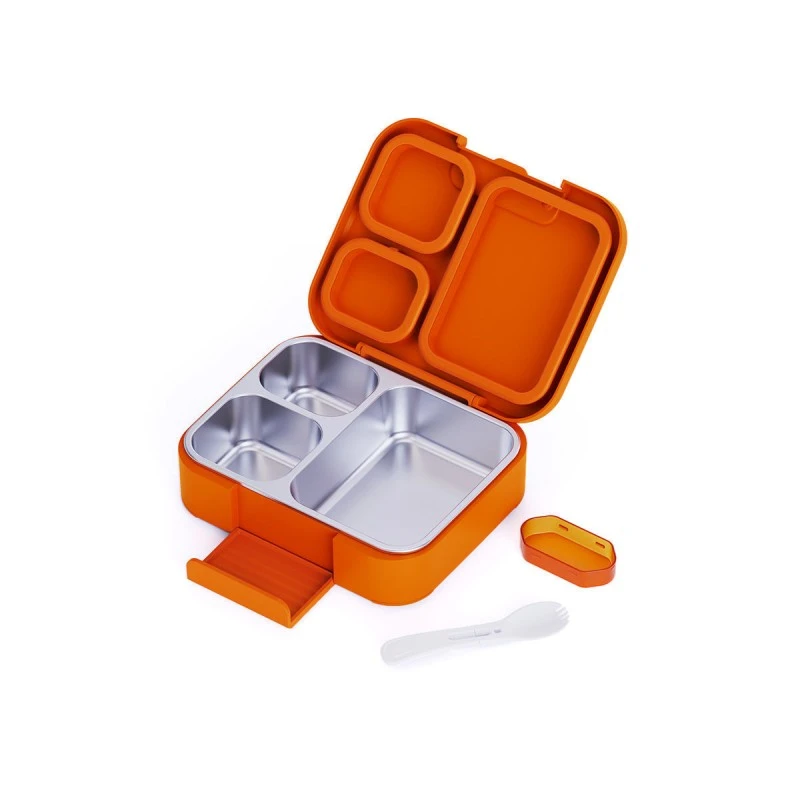 KIDS LUNCH BOX SAVE THE AEGEAN 750ml WITH 3 STAINLESS STEEL REMOVABLE COMPARTMENTS THE BIG BUILD