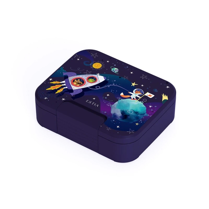 KIDS LUNCH BOX SAVE THE AEGEAN 750ml WITH 3 STAINLESS STEEL REMOVABLE COMPARTMENTS SOLAR JUMP