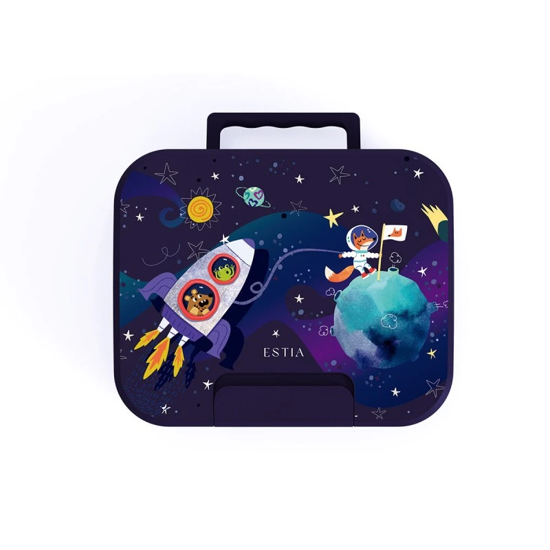 KIDS LUNCH BOX SAVE THE AEGEAN 750ml WITH 3 STAINLESS STEEL REMOVABLE COMPARTMENTS SOLAR JUMP